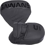 SAWANS Boxing Focus Pads Hook and Jab Mitts Faux Leather Matte Black view 6