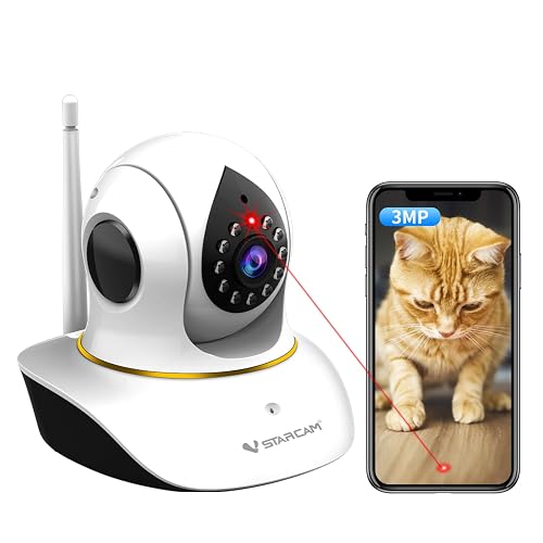 VSTARCAM Pet Camera with Laser, 3MP 2.4GHz WiFi Interactive Dog & Cat ...