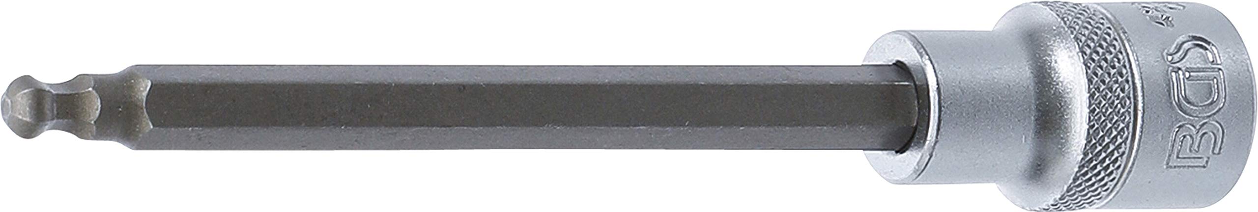 BGS 4258-6, Bit Socket, 140 mm, 1/2 inch, Hexagon Socket with Ball Head 6 mm, Chrome Vanadium Steel