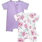 Bow Dream Baby Girl Romper 2 pack Bamboo Rayon Baby Clothes Baby Boy Short Sleeve Jumper One-Piece Rompers Summer
