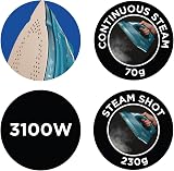 Russell Hobbs PowerSteam Ultra Iron 3100W Coconut Ceramic Soleplate 350ml Tank view 4