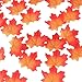 wonuu 200Pcs Mixed Artificial Leaves Assorted Fall Maple Leaf Multicolor Autumn Fall Leaves for Weddings, Christmas Party, Events and Decorating