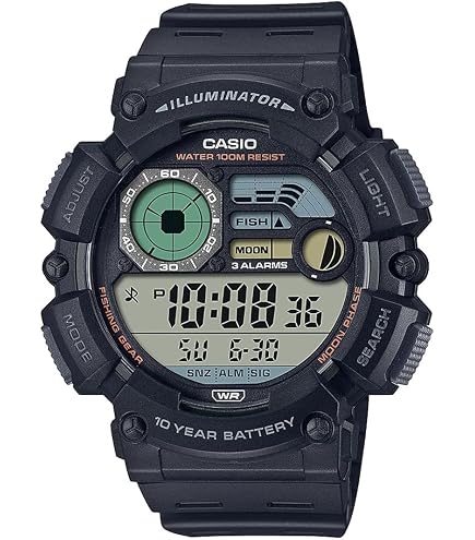 casio fishing gear Men's Timer Quartz Watch with Resin Strap, Green, 24.1 (Model: WS-1200H-3AVCF) : Clothing, Shoes & Jewelry Color:Weiß (Antibeschlag-Glas) Ville With a 100 SUMNACON Pizzateig-Gärbox aus Edelstahl,