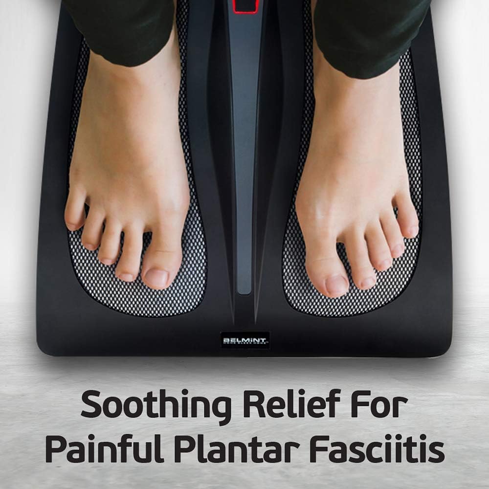 Belmint Shiatsu Foot Massager Machine with Heat - 18 Rotating Heads & Soothing Heat for Deep Kneading Massage Therapy and Plantar Fasciitis - Foot Arch and Nerve Pain Relief: Health & Personal Care