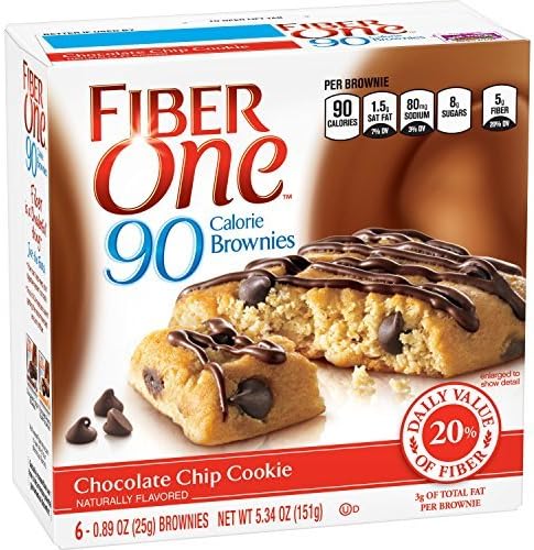 Fiber One 90 Calorie Soft-Baked Bars Chocolate Chip Cookie, 5.34 oz, 6 Count by Fiber One Snacks