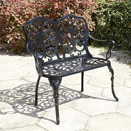 Banc De Jardin En Fonte D Aluminium Noir Amazon Fr Jardin Banc De Jardin En Fonte D Aluminium Noir Amazon Fr Jardin