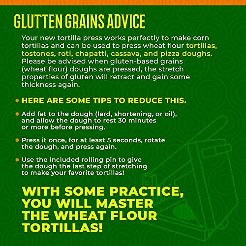 ALMAJUA Wooden Tortilla Press Maker 8 Inch Tortilla Warmer