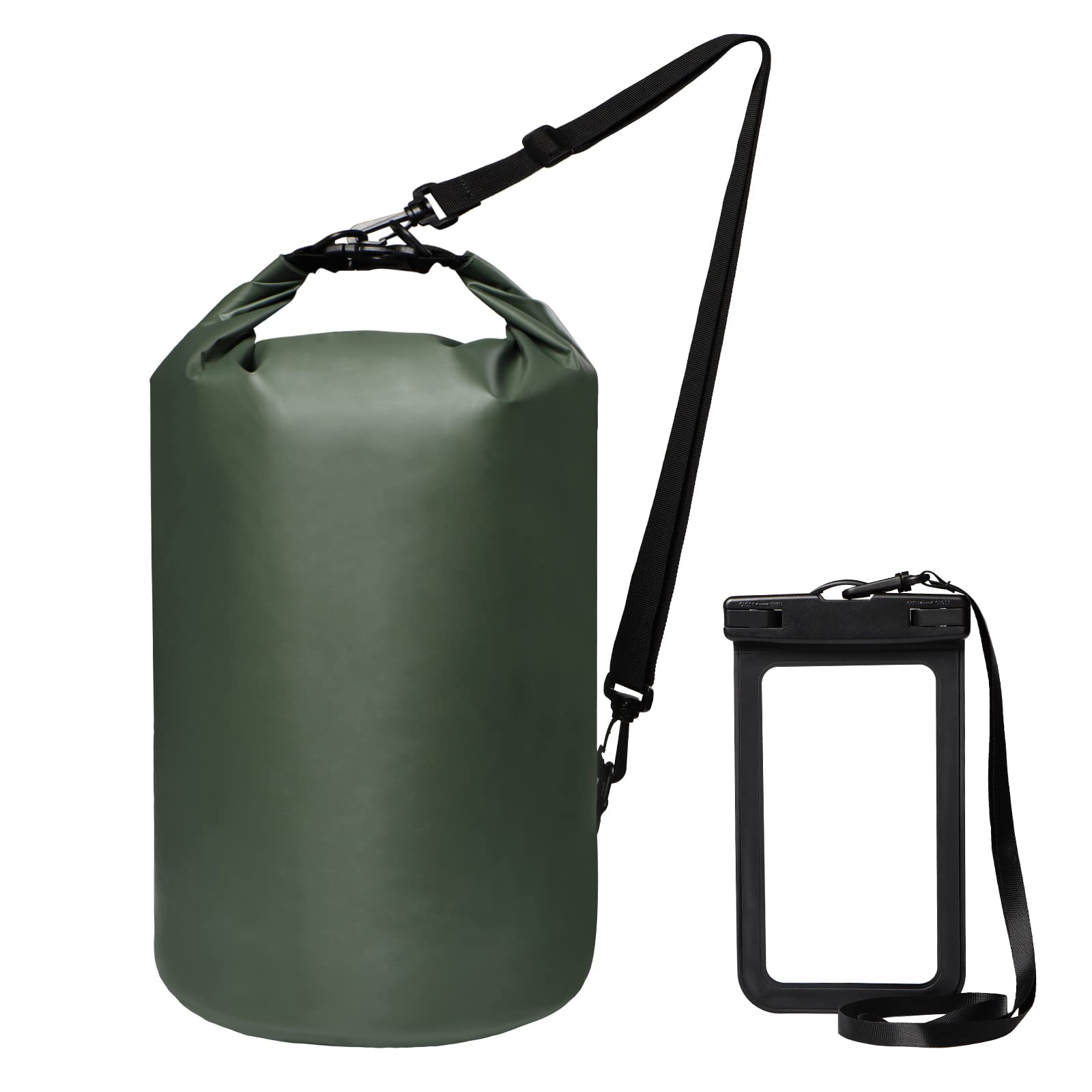 BLUEVER Waterproof Dry Bag,2L/5L/10/20L Roll Top Lightweight Dry Storage Bag Sack with Waterproof Phone Case for Kayaking, Rafting, Boating, Swimming, Camping, Hiking, Beach, Fishing (10L)