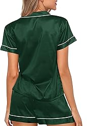 WJing Yi Jia Womens Pajama Sets XS-4XL Silk Satin