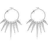 Goth Spike Earrings Emo Grunge Alt Earrings for Women Men