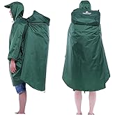 Adventure World Globotrekker Backpack Poncho Lightweight Waterproof Rain Poncho for Hiking, Camping, Travel & Outdoor Use