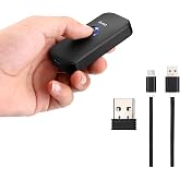 Eyoyo Portable Mini Bluetooth 1D 2D Barcode Scanner PDF417 QR Code Scanner | 3-in-1 USB Wired/2.4G Wireless/Bluetooth, Data Matrix Reader Compatible with iPad, iPhone, Android, Tablets or Computer PC