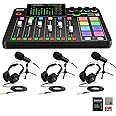 Rode RODECaster Pro II Audio Production Studio Bundle with 3x Zoom ZDM-1 Podcast Mic Packs, 32GB microSD Card and StreamEye Polishing Cloth