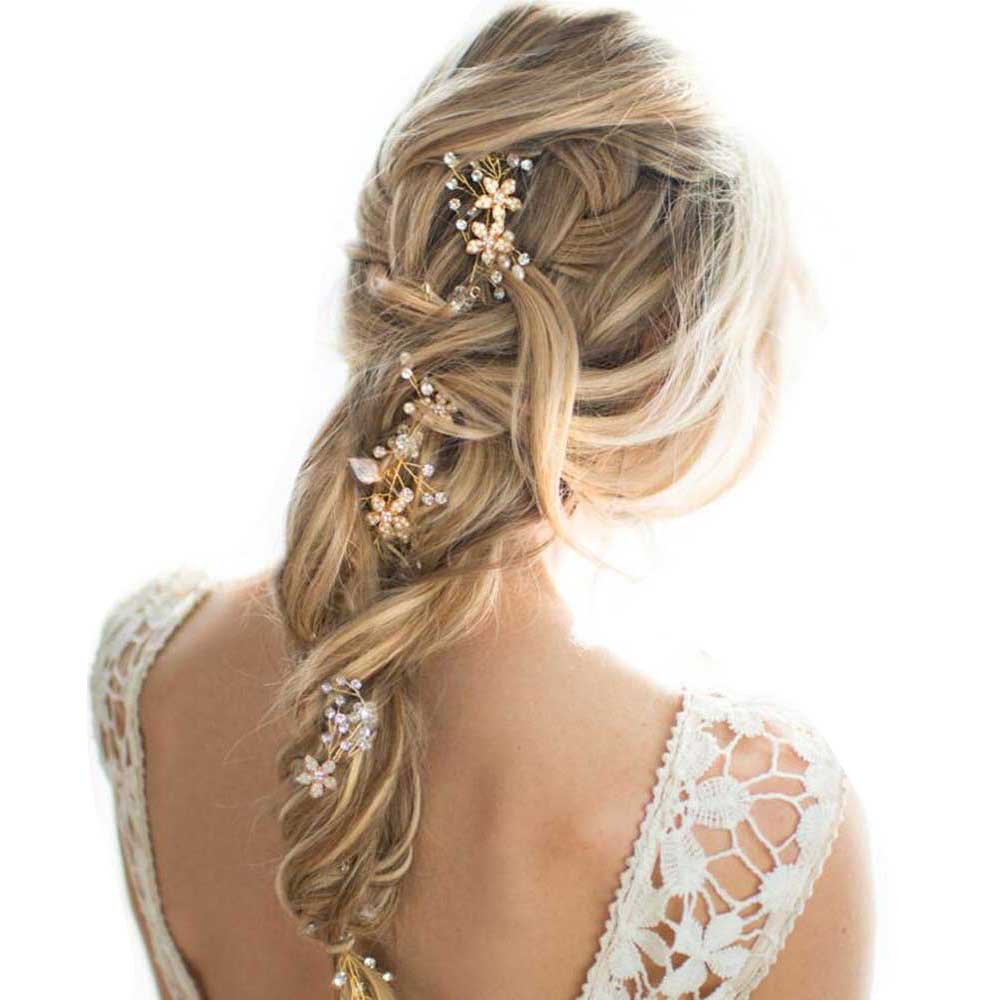 Gracewedding 11.8 inches Fashion Crystals Bridal Headband Wedding Headpiece Accessories