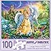 Bits and Pieces - 100 Piece Jigsaw Puzzle - Princess and Unicorn at Twilight - 100 pc Fantasy Jigsaw by Artist Adrian Chesterman