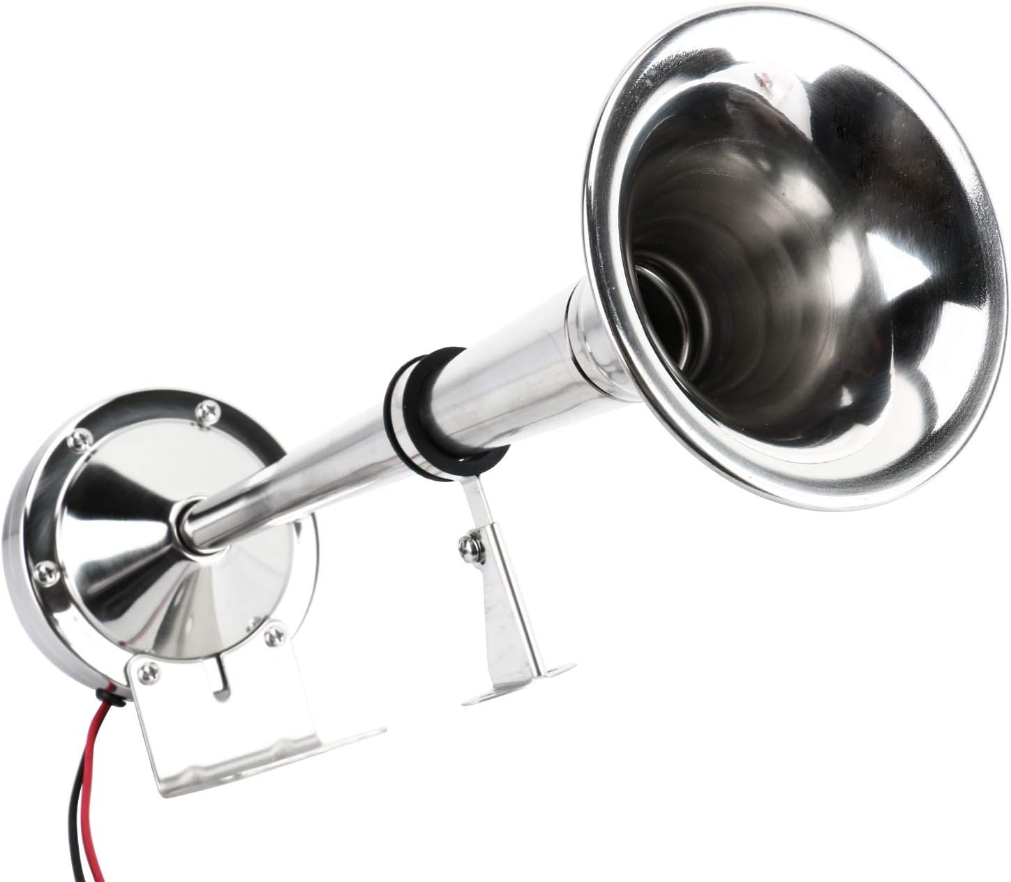 Amarine Made 12v Marine Boat Stainless Steel Single Trumpet Horn, Low Tone, 16-1/8" : Sports & Outdoors