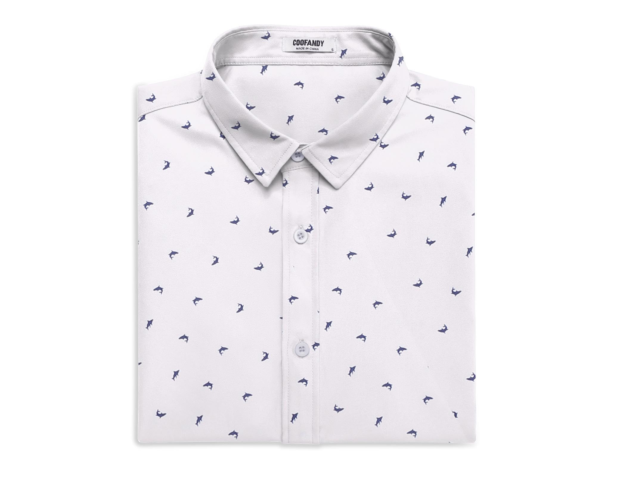 COOFANDY Men's Button Down Shirt Short Sleeve Casual Shirt for Men Summer Business Casual Dress Shirt