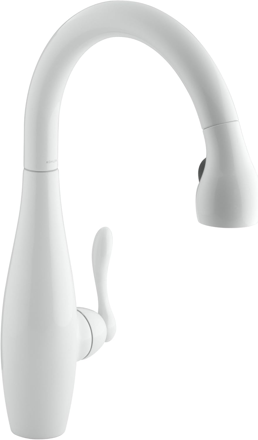 Kohler K6920 Clairette Kitchen Sink Faucet (White), Touch On Kitchen