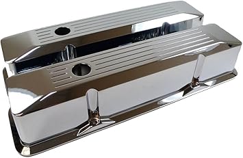 Valve Covers for SBC Small Block Chevy Engines Chrome Plated Tall Height