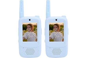 Serounder 2PCS Video Walkie Talkies for Kids, Wireless Handheld Two Way Talk Radio with 2.0" Screen, 500m Long Range for Camp