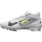 Nike Alpha Menace 4 Pro Football Cleats (FD7037-100, White/Metallic Silver/Photon Dust) Size 8.5