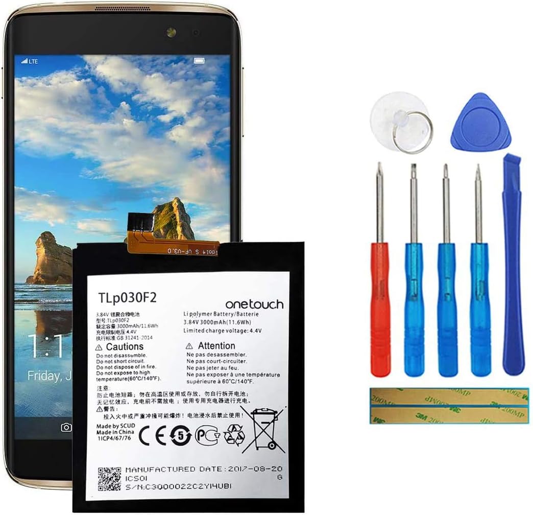 Shidai TLP030F2 TLP030F1 Replacement Battery Compatible with Alcatel One Touch Idol 4S OT-6070 BlackBerry DTEK60 with Tools
