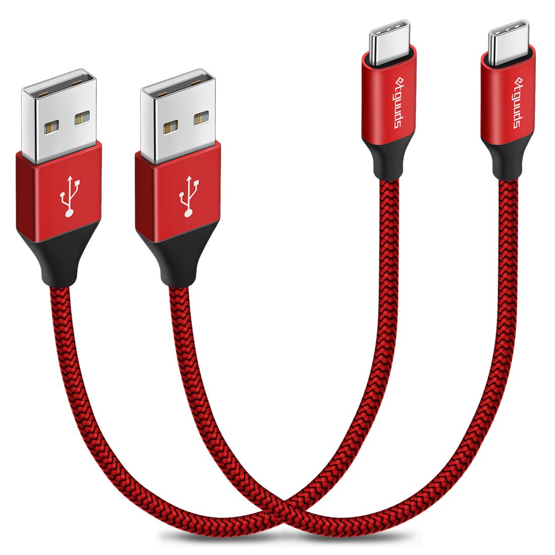 Photo 1 of etguuds USB to USB C Cable 1ft, 2-Pack Short USB A to Type C Charger Cord Fast Charging for Samsung Galaxy A15 A25 A35 A55 A54, S24 S23 S22 S21 S20 S10 S10E, Note 20 10, Moto G, for iPhone 16 15