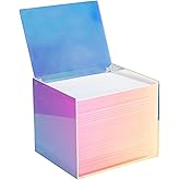 Watpot Disposable Face Towel Storage Box Compatible with Facial Towel XL, Acrylic Disposable Face Towelette Holder Container, Rainbow
