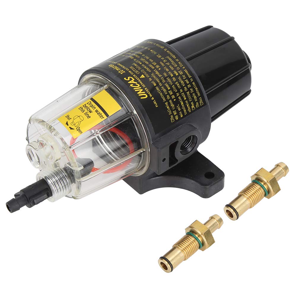 Akozon Oil Water Separator Assembly, Engine Fuel Filter Separator Replacement Part for Outboard Engine UF-10K