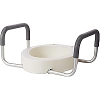 Drive Medical Premium Raised Toilet Seat With Removable Arms, 1 Each 1 count