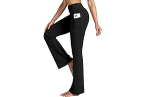Willit Women's Yoga Pants Flare Leggings High Waist Workout Leggings Tummy Control with Pockets 29" 31"