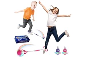 Todos Aman Rocket Flashing LED Ankle Skip Fun Cool Jumping Gift for Ages 5 6 7 8 9 10+ Kids NO Battery Charging Needed Family
