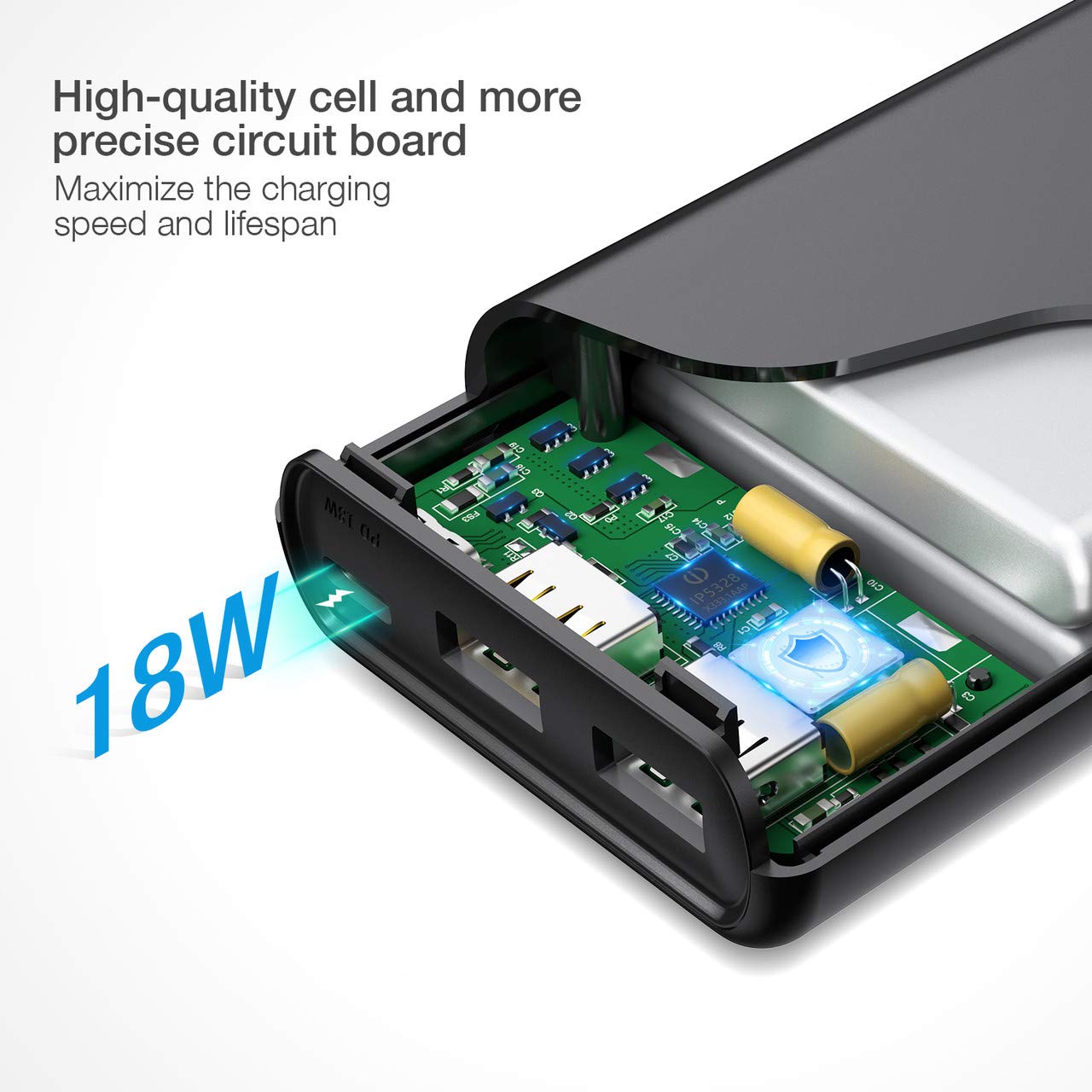 Poweradd PD Portable Charger Power Bank 20000mAh QC3.0 Fast Charge Compatible for iPhone, iPad, Samsung, Huawei, Most Other Phones and Tablets