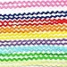 Dandan DIY 50yards Multi-Colors Colorful 5mm Wave Bending Fringe Trim Ribbon for Clothes Dress Sewing Flower Making Home Party Wedding Decoration Lace Ribbon Craft Supply