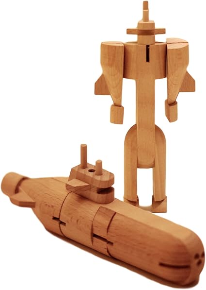 wooden robot toy