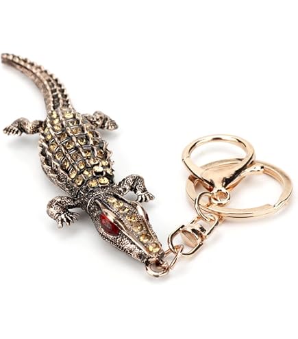 Rhinestone Animal Keychain Liavy's Alligator Keychain With Sparkling ...