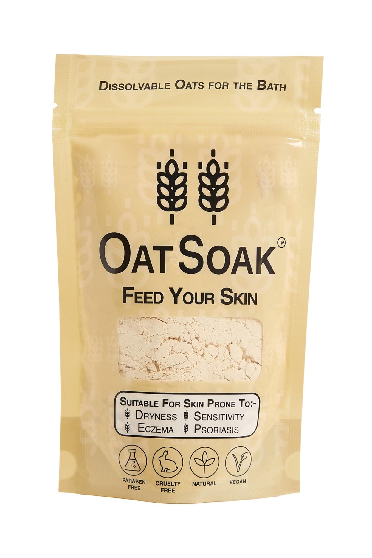 OatSoak Itch Relief Colloidal Oats - Dissolvable Oats for The Bath. Soothing Bath Powder for Chicken Pox Relief, Eczema, Psoriasis, Itchy, Irritated Dry Skin, Sunburn. No additives.