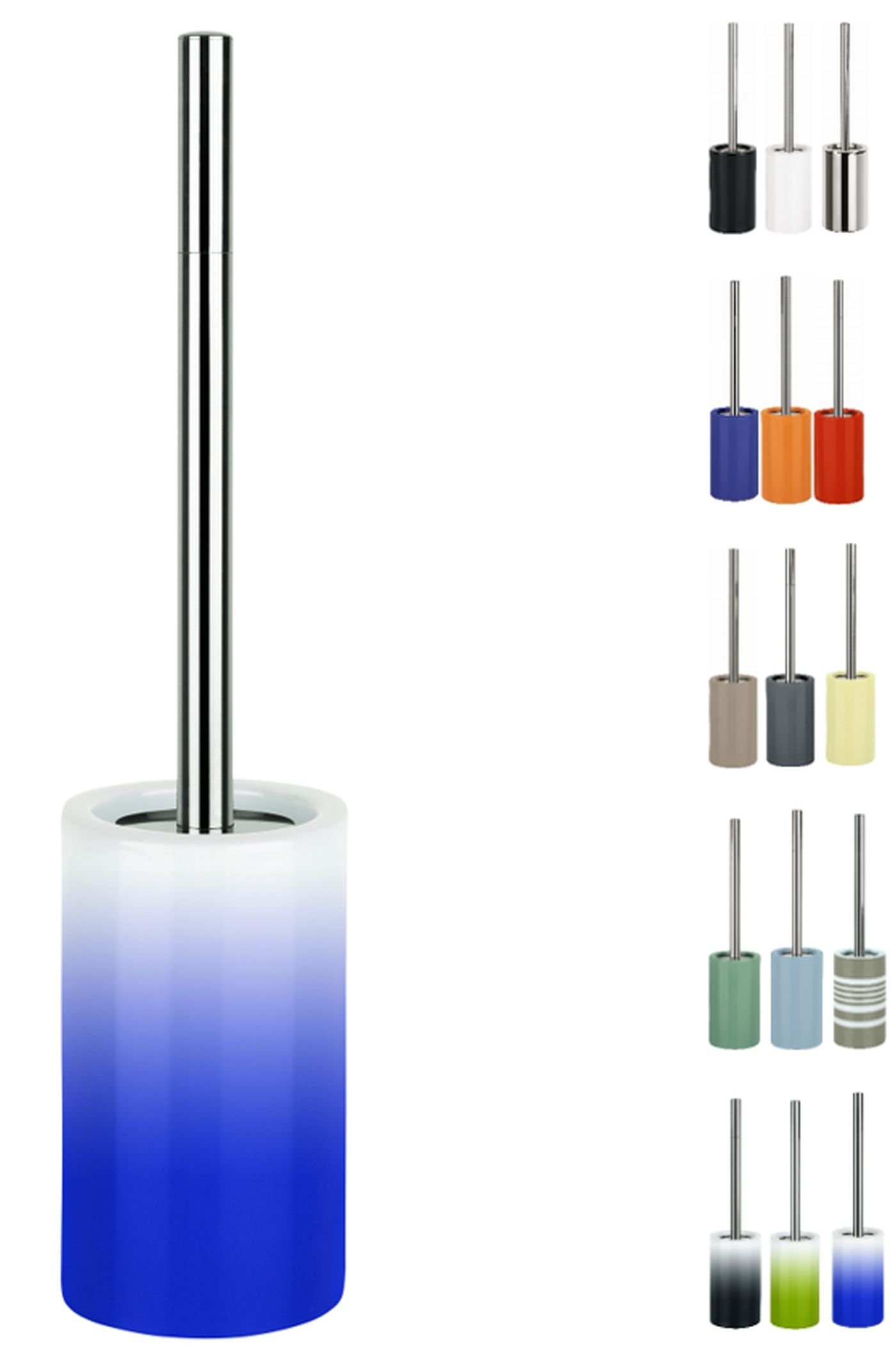 Spirella Porcelain Tube Gradient Toilet Brush, Navy