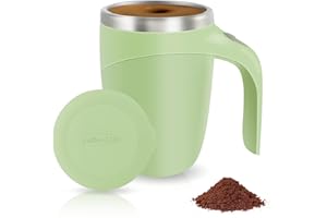 TXLOOK Automatic Magnetic Stirring Coffee Mug, Rotating Home Office Travel Mixing Cup，Funny Electric Stainless Steel Self Mixing Coffee Tumbler, Suitable for Coffee, Milk, Cocoa and Other Beverages……
