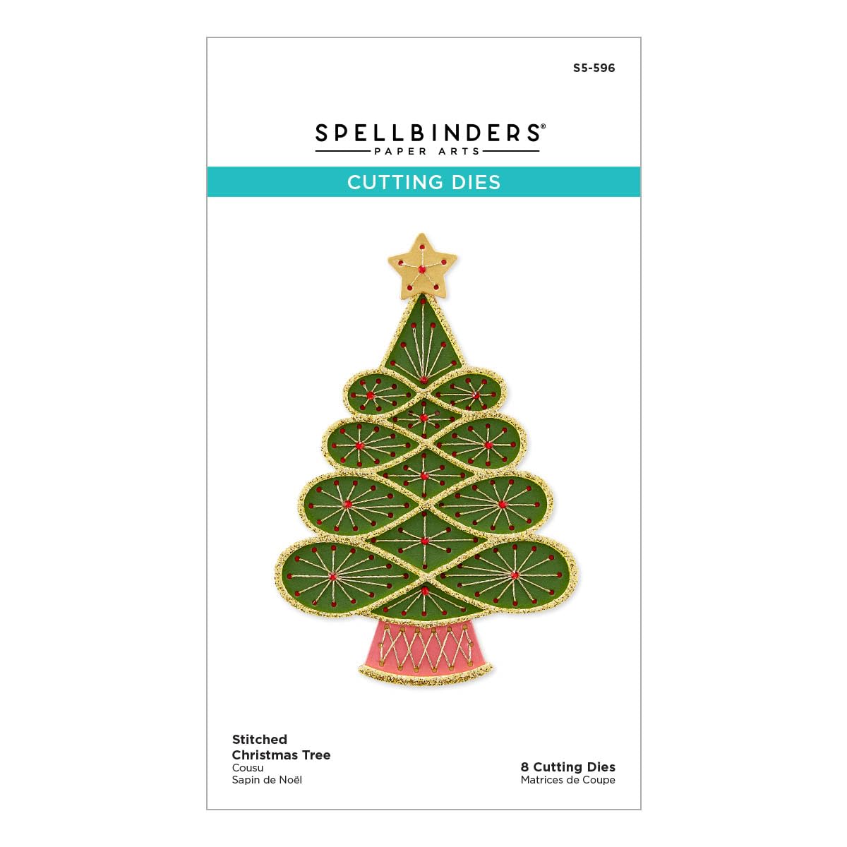 Spellbinders Stitched Christmas Tree Etched Dies from The Christmas Collection