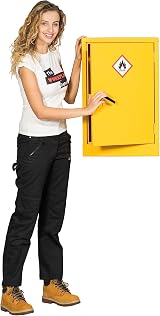 The Workplace Depot Hazardous Storage Cabinet – 10L Sump, Yellow view 5
