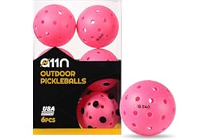 A11N SPORTS A11N S40 Outdoor Pickleball Balls- USA Pickleball Approved for Tournament Play, 3/6/12/50-Pack, Neon Green/Fuchsia/Tangerine