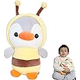 CASAGOOD Duck/Penguin Stuffed Animal in Bumble Bee Costume Adorable Plushies Wearing Yellow Bumble Bee Outfit Plush Toys Great for Kids and Lovers,Stuffed Penguin Animals 10 Inch