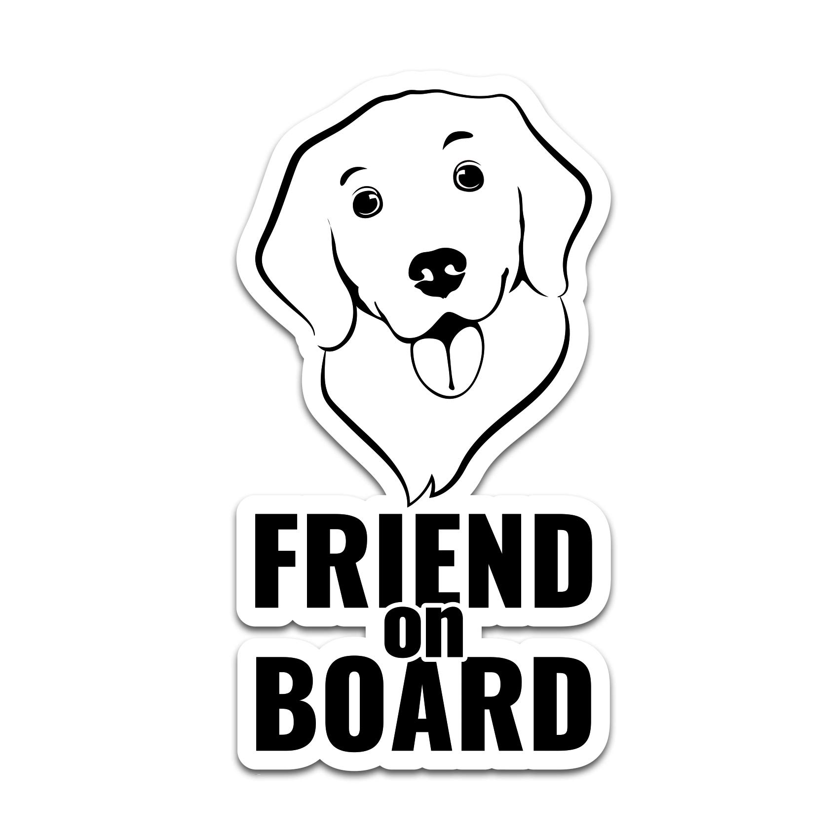 Baby and Friends on Board Sticker Child Dog Cat or Princess Sticker for Vehicles Car Bus Caravan Car Sticker Car Accessories R118 (Dog)