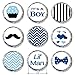 Little Man - Blue Boy Baby Shower Favor Stickers (324 Count)