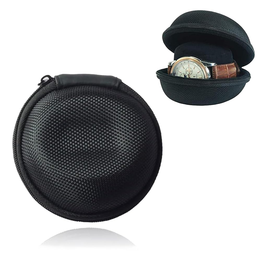VOARGE Eva Watch Case Portable Watch Storage Case Portable Single Watch Travel Case Watch Box with Zip and Soft Felted Interior for Holding Watch Smart Watch