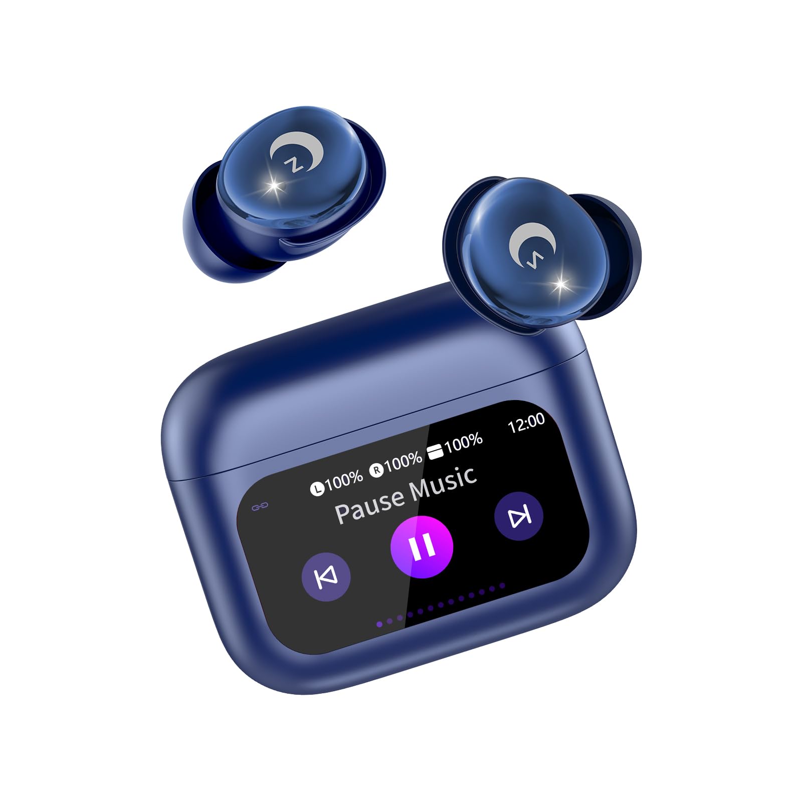 Photo 1 of Deep Blue Sleep Earbuds Bluetooth 5.4, 48H Smart Touch Screen in Ear Ear Buds, 2025 Mini Sleep Headphones Small Design for Side Sleepers, 5 EQ Modes, Clear Calls, IPX7 Waterproof in Ear Earphones