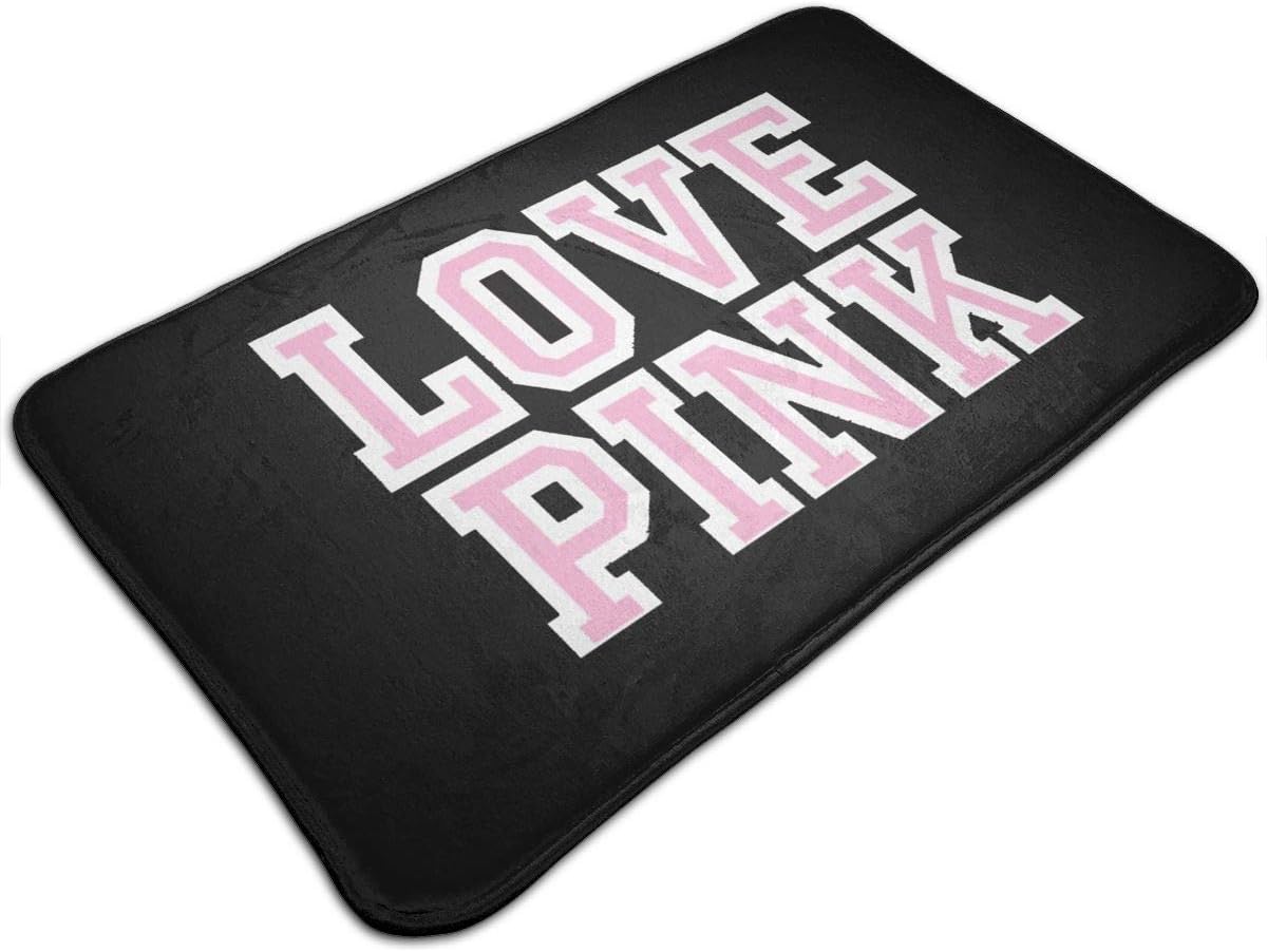 Amazon Com Victoria Secret Pink And Black Bath Mat Matt Rug Locker Dresser Mat Everything Else