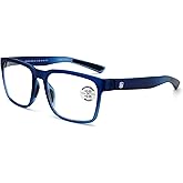 V.W.E. Men Progressive Reading Glasses No Line Clear on Top Bifocals Reader - Rectangular Matte Sport