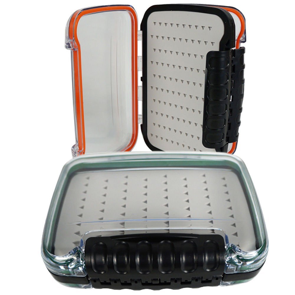 Aventik Transparent Fly Box Double Sides Waterproof Fly Fishing Foam